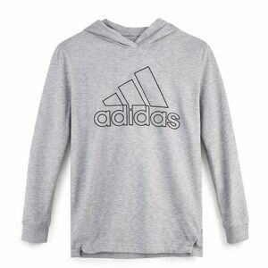 Adidas Kids Light Gray Logo Hoodie
